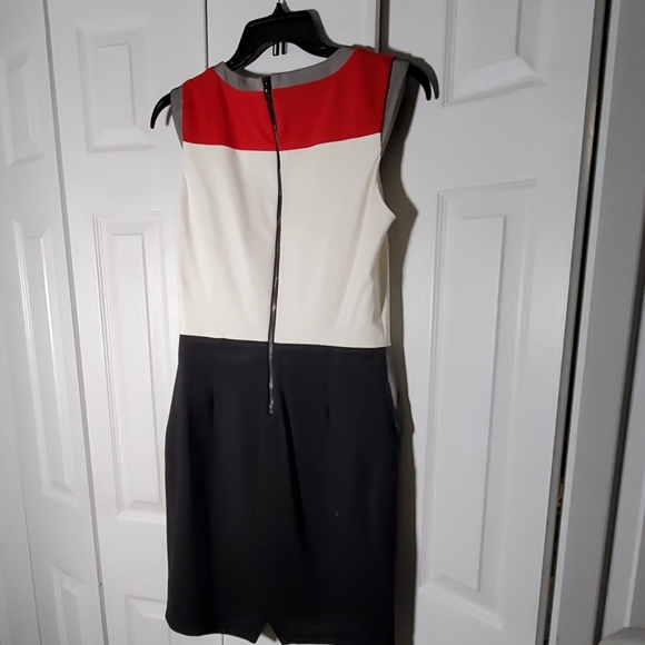KATHERINE BARCLAY SZ 8 COLORBLOCK DRESS - Picture 5 of 9